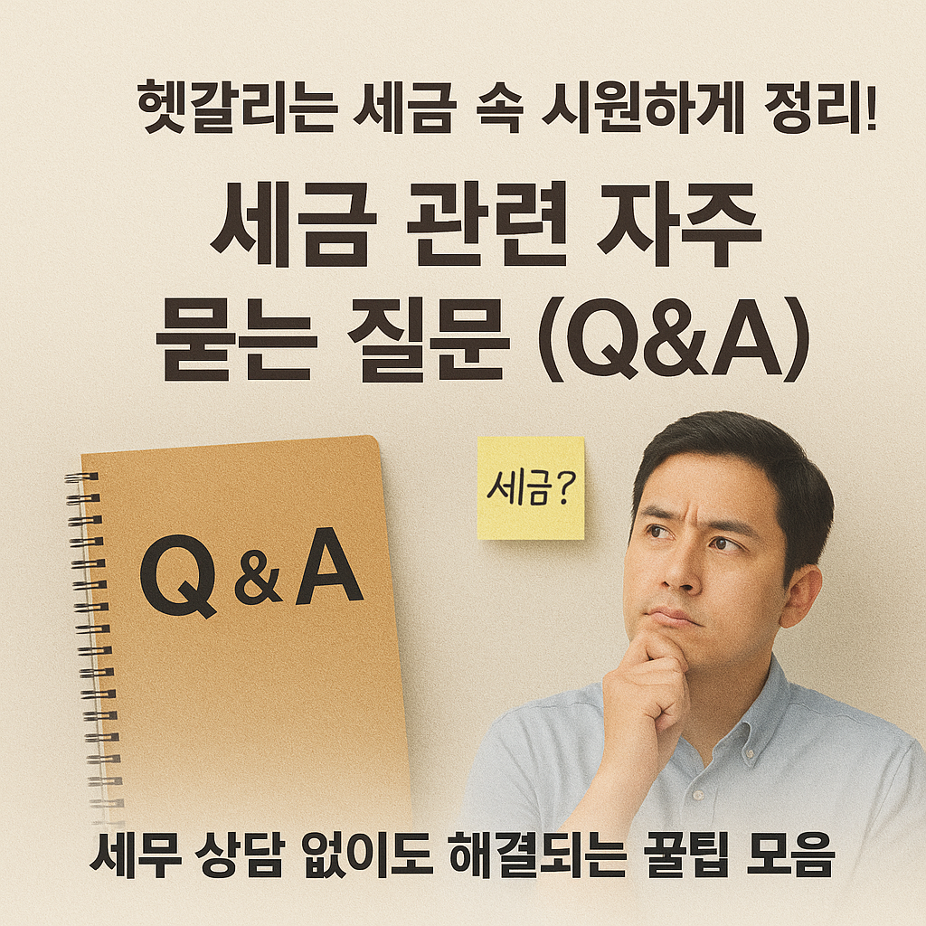 [7편] 세금 관련 자주 묻는 질문 총정리 (Q&amp;A)