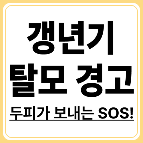 갱년기 탈모 여성! 폐경기 탈모 원인, 갱년기 여성 두피관리