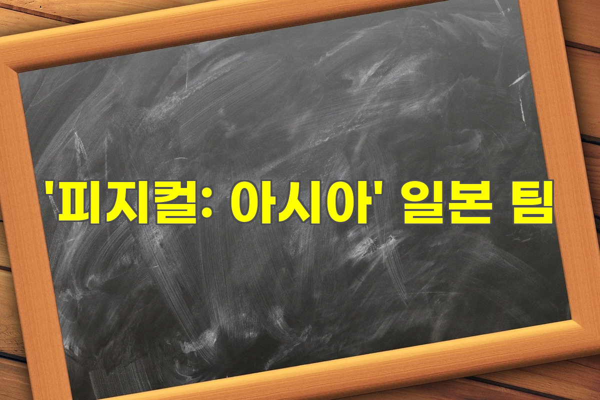 '피지컬: 아시아' 일본 팀