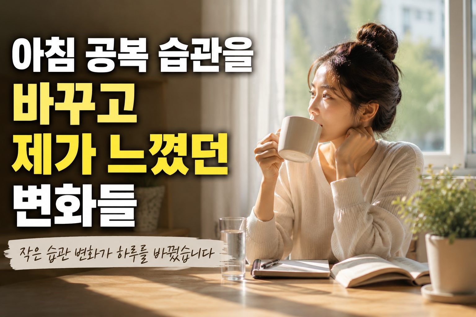 아침 공복 습관을 바꾸고 제가 느꼈던 변화들