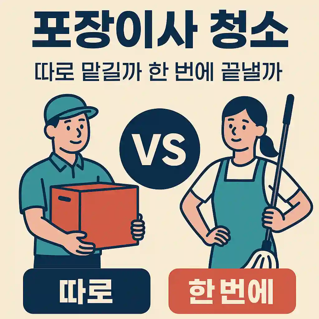 포장 이사 &middot;청소, 따로 맡길까 한 번에 끝낼까