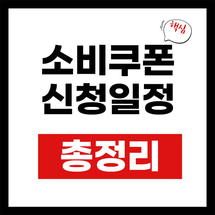 소비쿠폰 일정 안내 표지