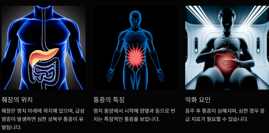 췌장염으로 인한 명치통증
