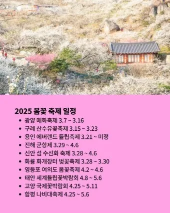2025년 상반기 전국 봄꽃 임산물 축제 일정 예매_14