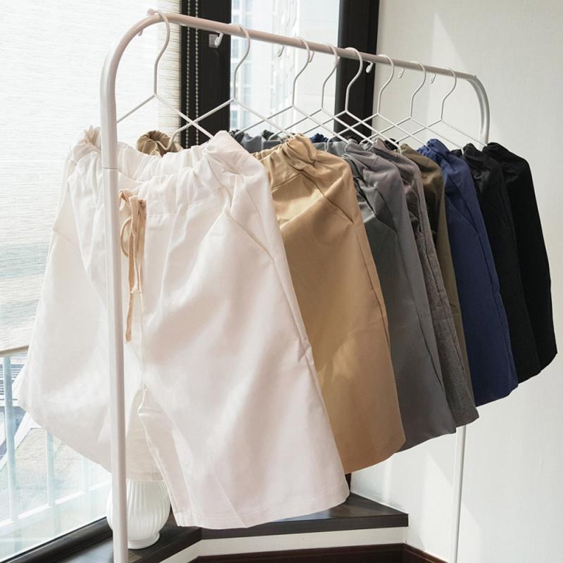 아수라 여름 린넨 5부 여성 반바지 밴딩