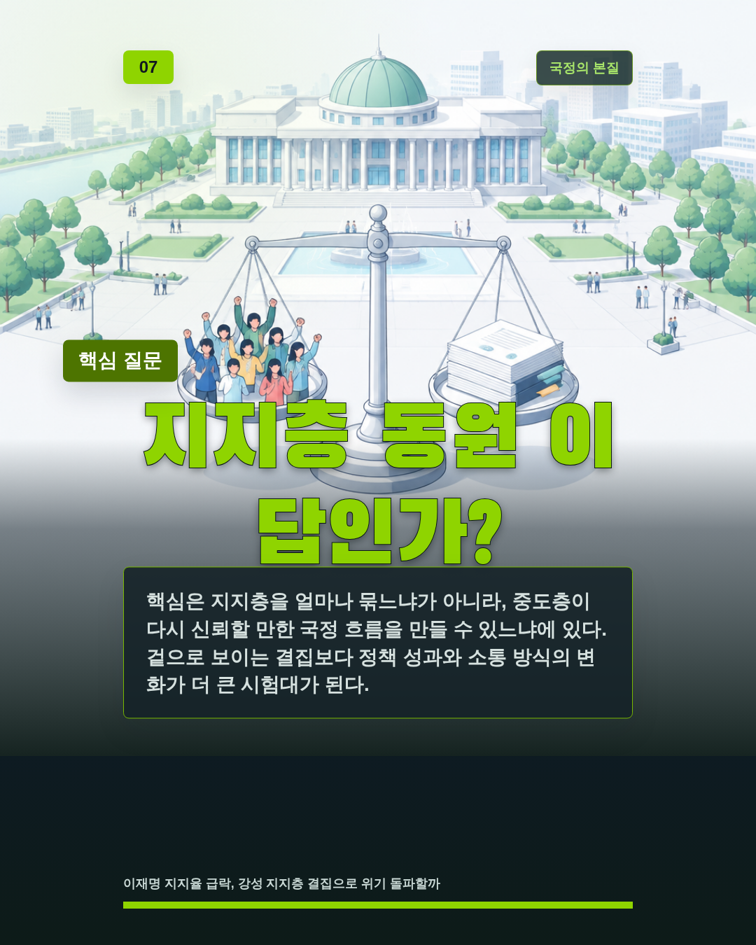 지지층 동원 이 답인가?
