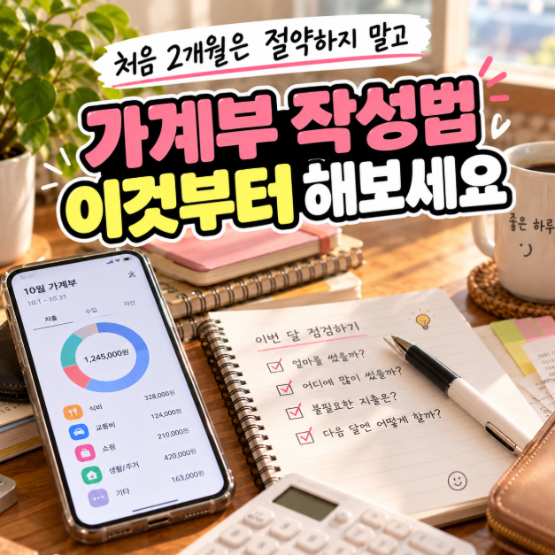 가계부 작성법, 처음 2개월은 절약하지 말고 이것부터 해보세요