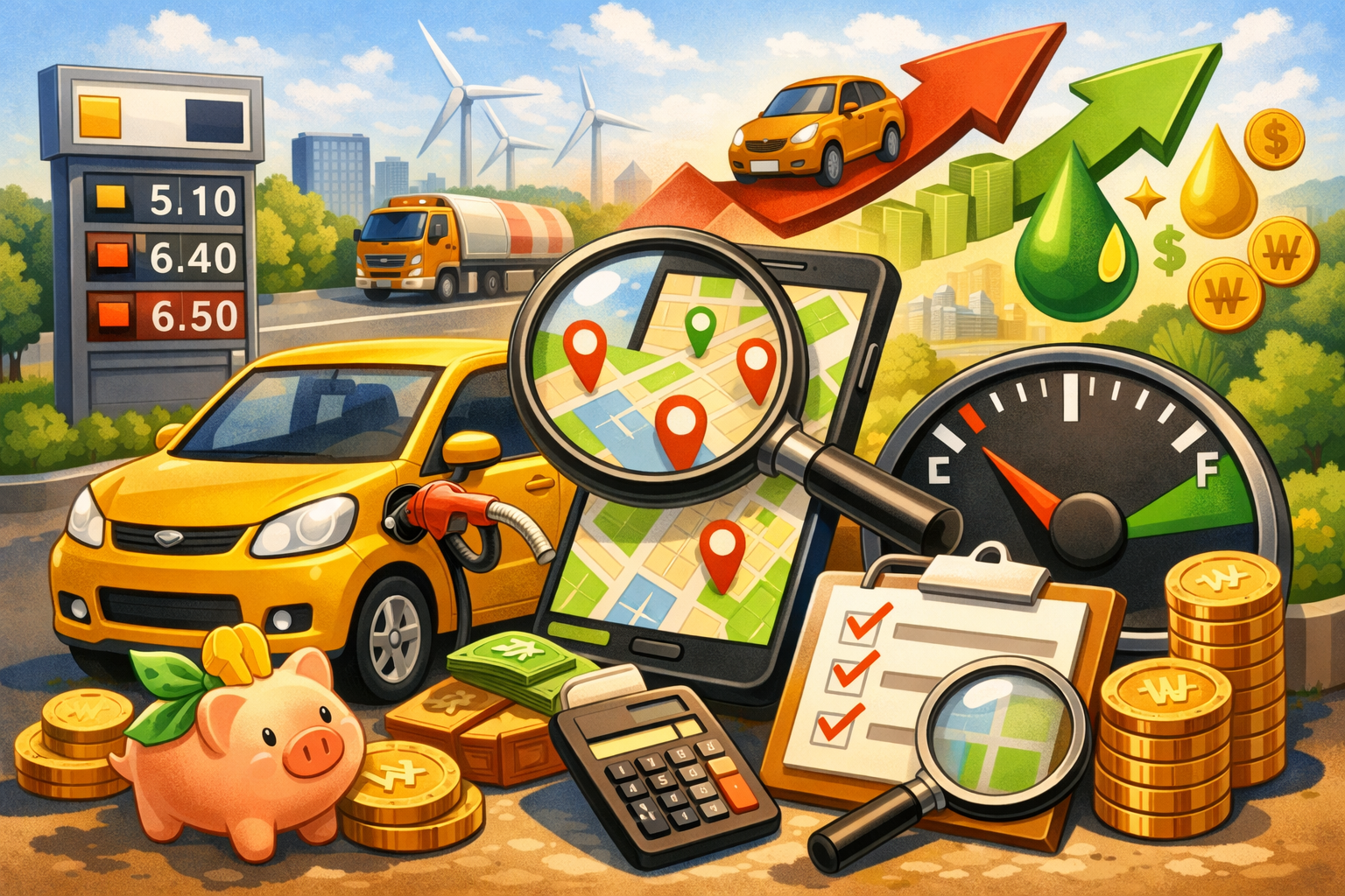 기름값 아끼는 방법 총정리! 저렴한 주유소 찾는 앱과 꿀팁 관련 사진