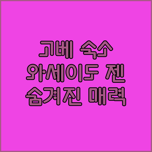 고베 숙소 고민 해결 와세이도 젠 호