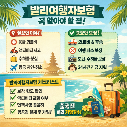 2026 발리여행자보험 제대로 고르는 방법