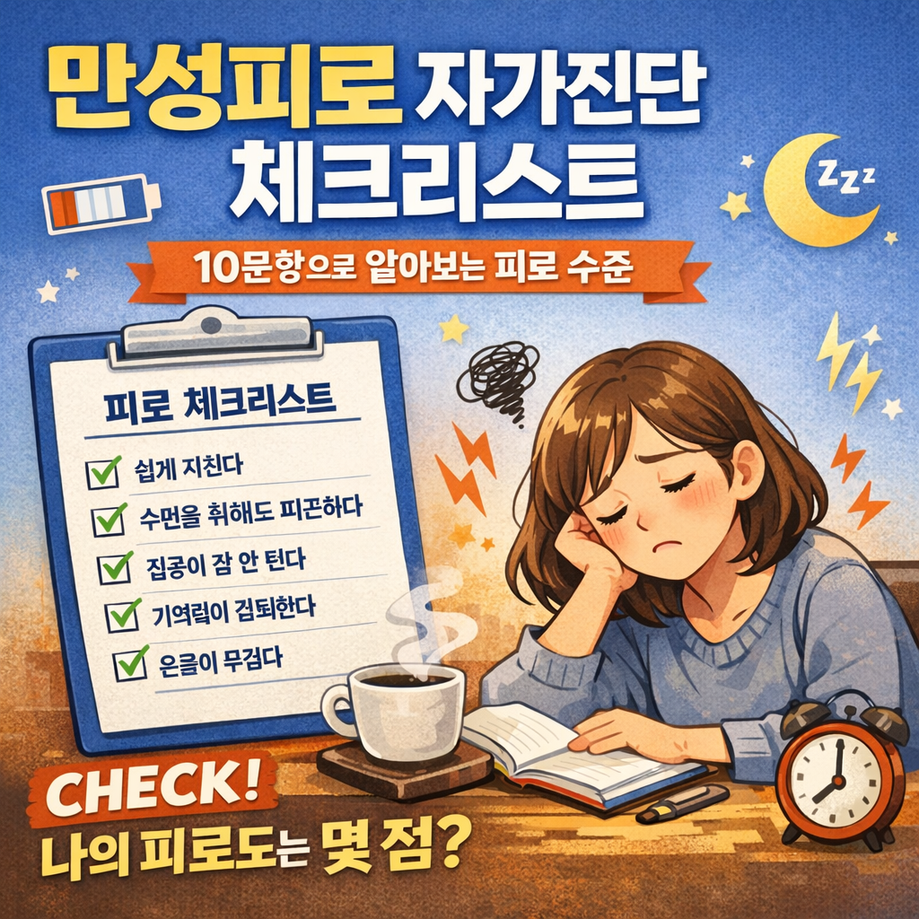 만성피로 자가진단 체크리스트