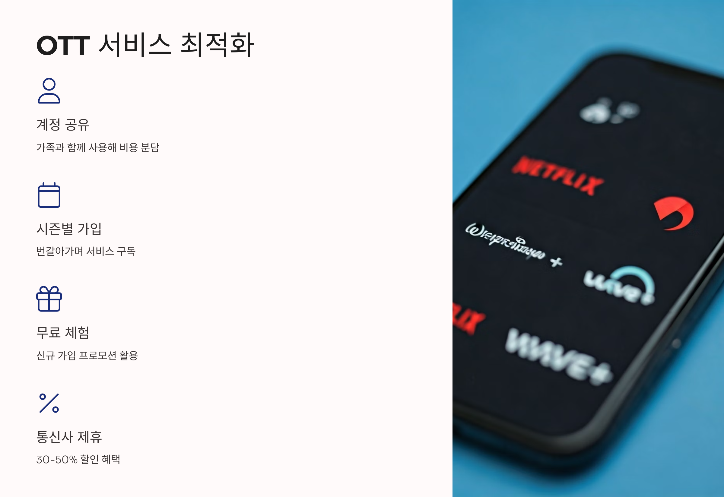 핸드폰 요금 절약 OTT 최적화