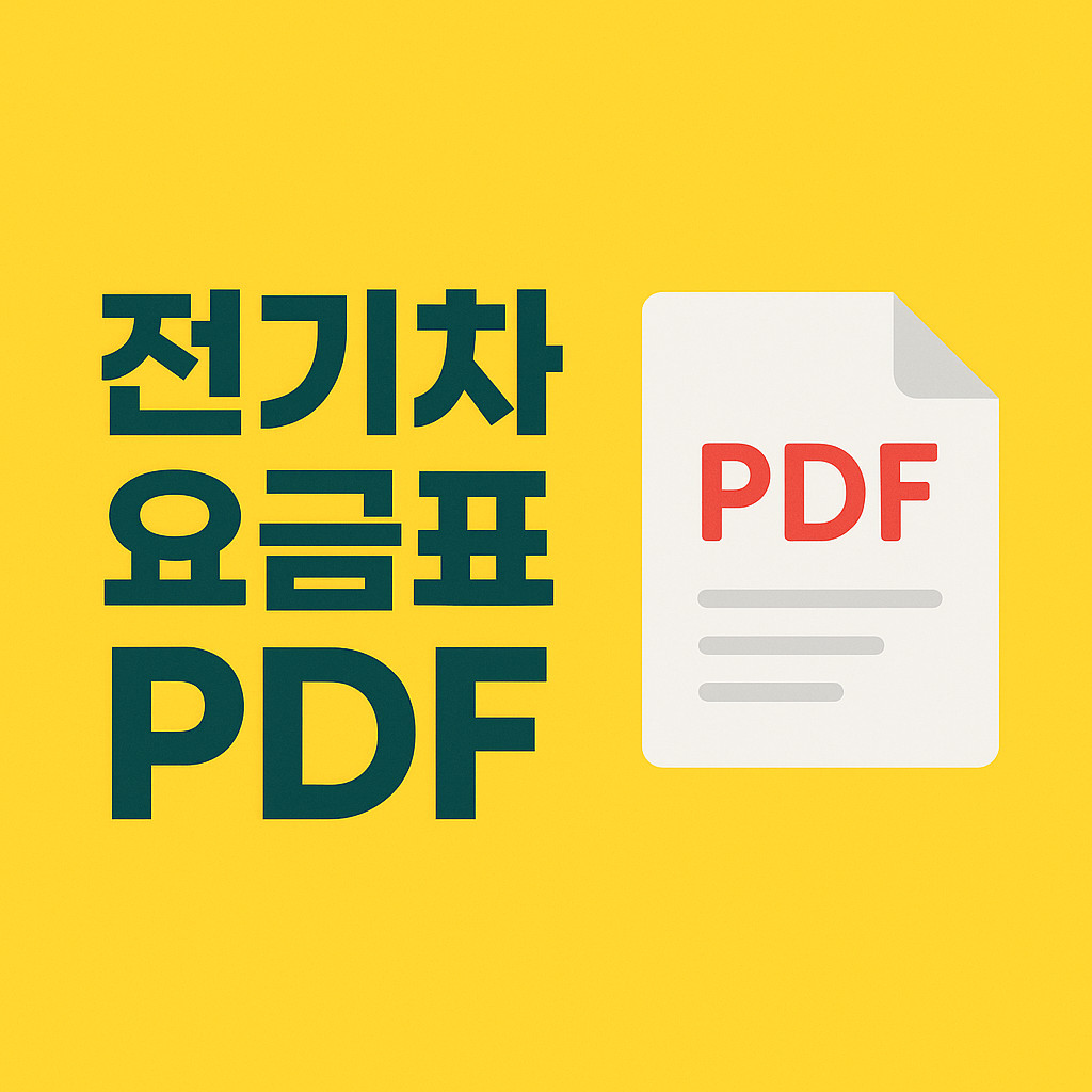 전기차 요금표 PDF