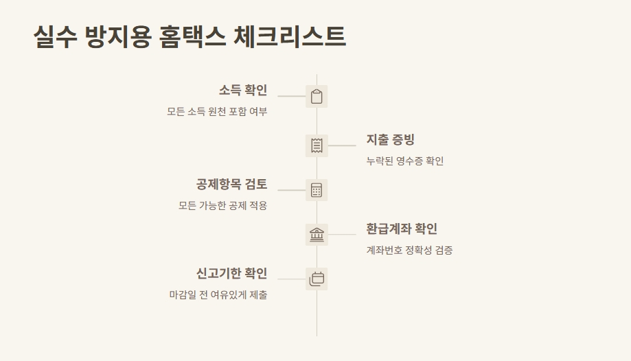 실수 방지용 홈택스 체크리스트