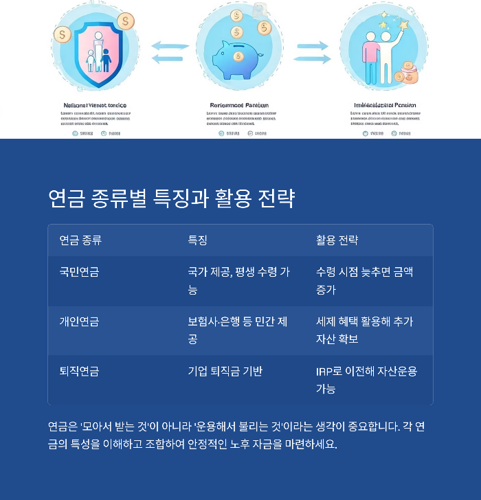 국민연금, 개인연금, 퇴직연금의 차이와 조합 전략