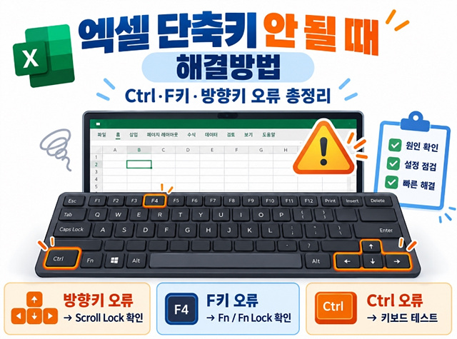 엑셀 선택 단축키 총정리｜행&middot;열&middot;범위&middot;전체 선택 쉽게 하기