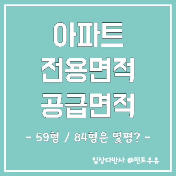 아파트 전용면적 공급면적