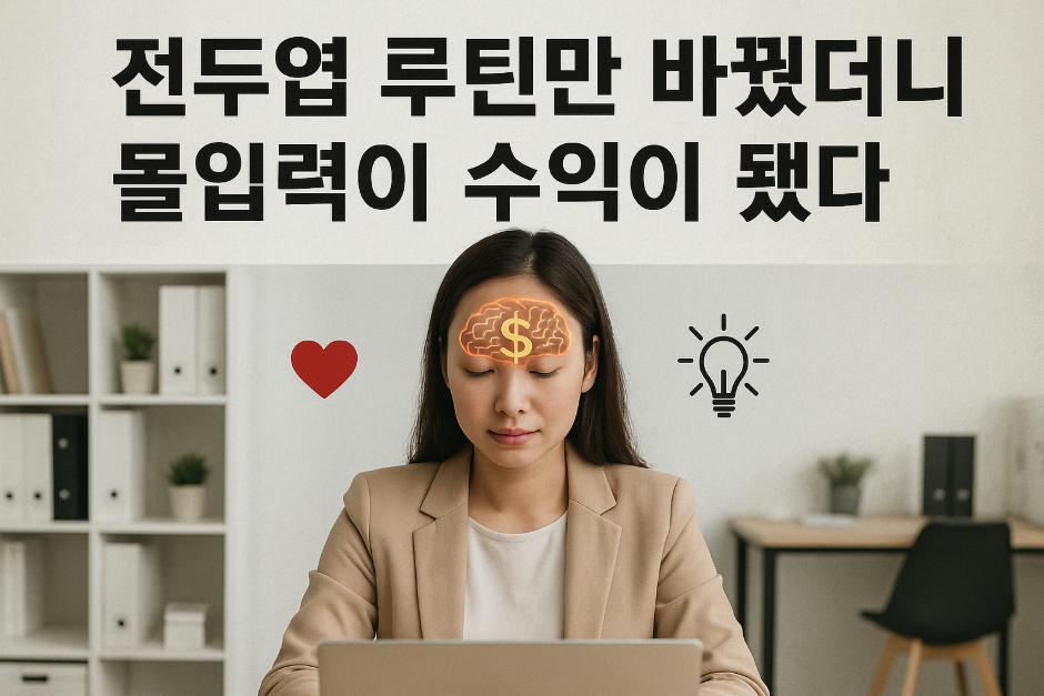 전두엽 루틴만 바꿨더니 몰입력이 수익이 됐다