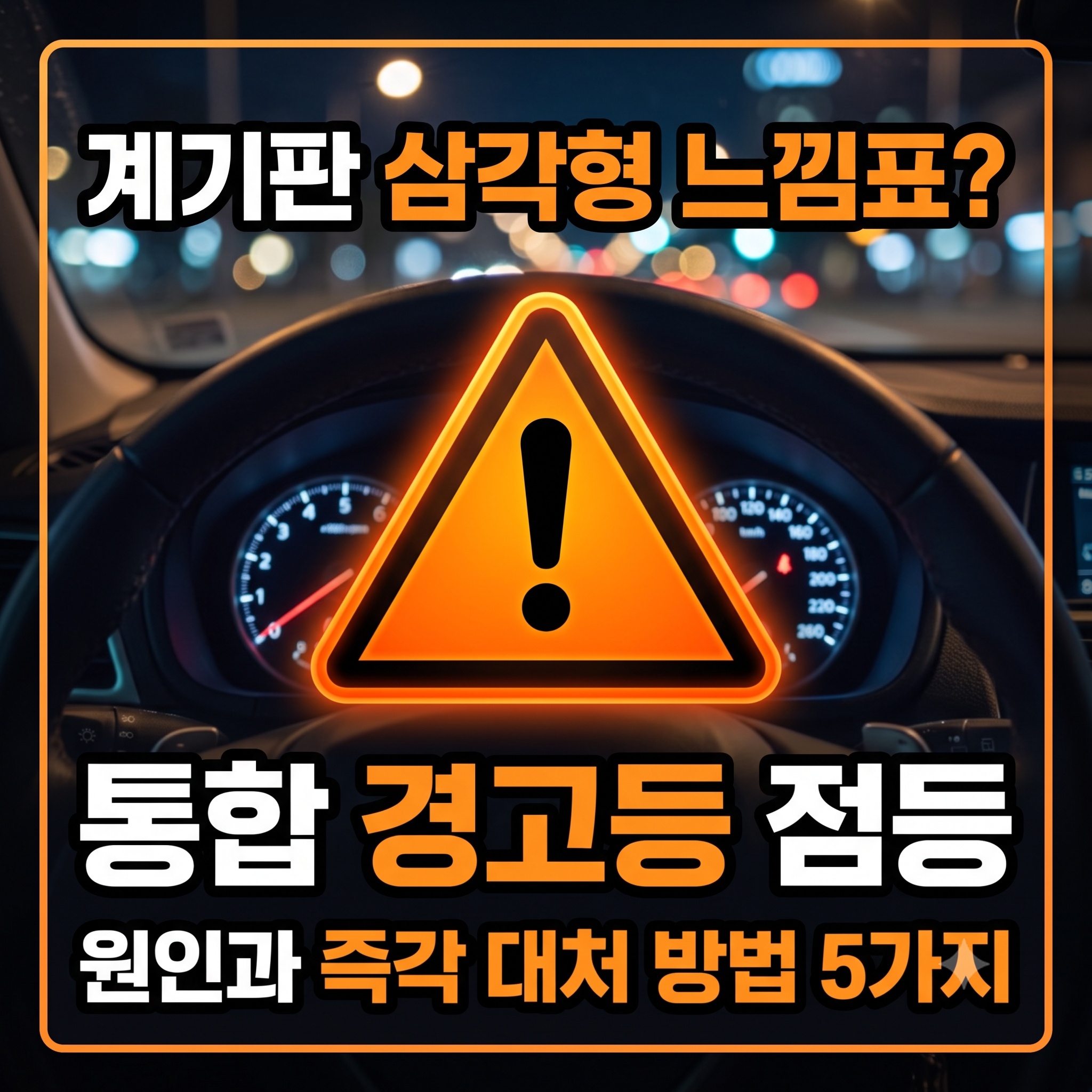 계기판 삼각형 느낌표 경고등 원인과 즉각 대처 방법 5가지