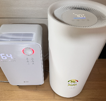 롯데알미늄 제습기vs샤오미 스마트 제습기 작동시