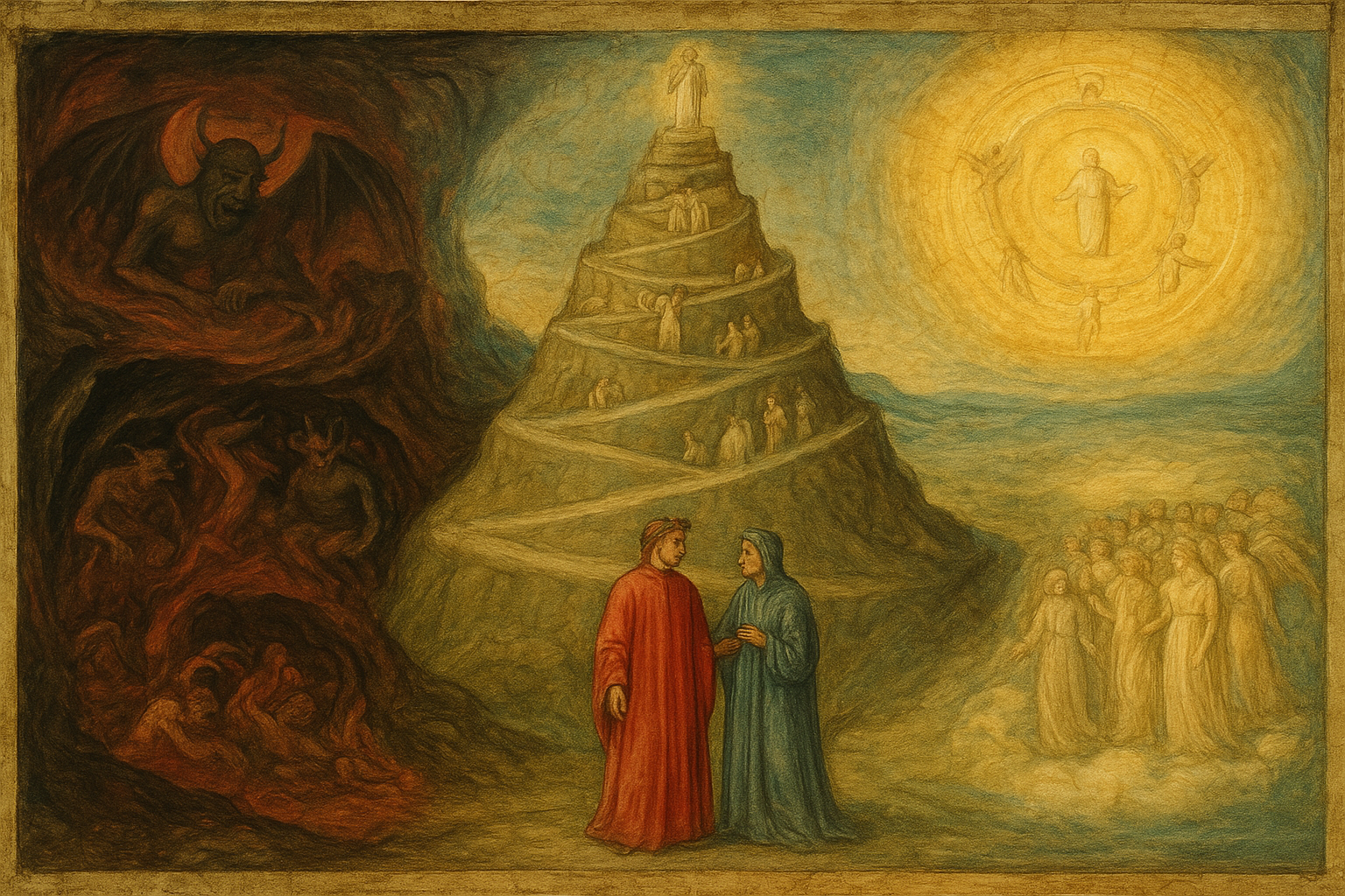 단테의 『신곡』과 중세 세계관(탄생 배경, 구조, 현대적 의미) 관련 사진