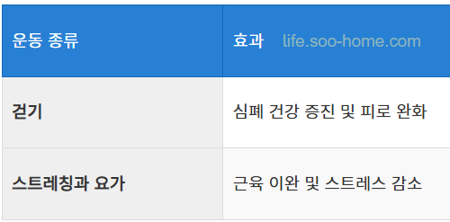 규칙적인 운동과 신체 활동