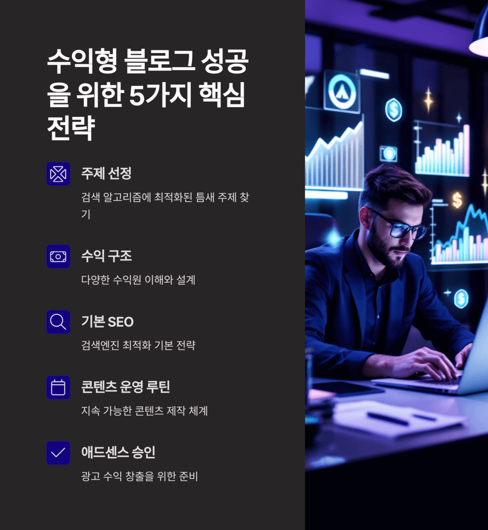 수익형 블로그 성공을 위한 5가지 핵심전략