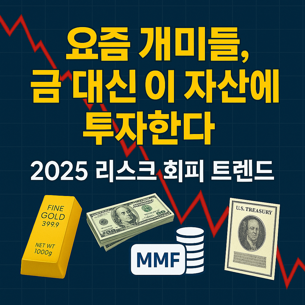 2025년 개미 투자자들이 금 대신 주목하는 안전자산을 상징적으로 표현한 썸네일 이미지