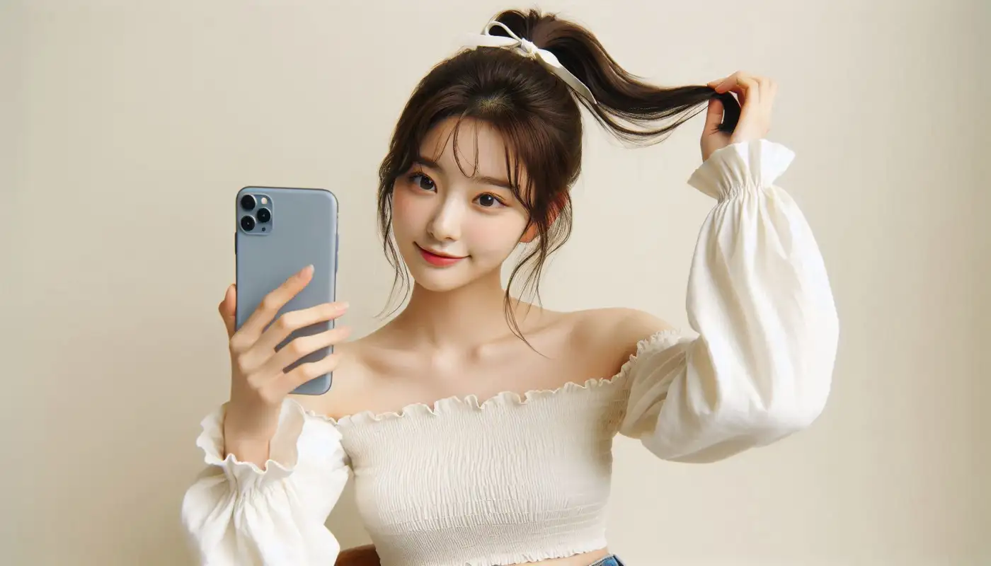 모바일-신분증-발급-방법을-알아보는-여성의-모습