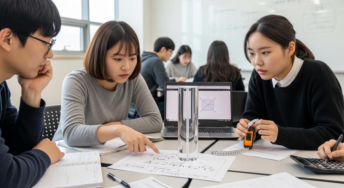 원기둥의 겉넓이 공식