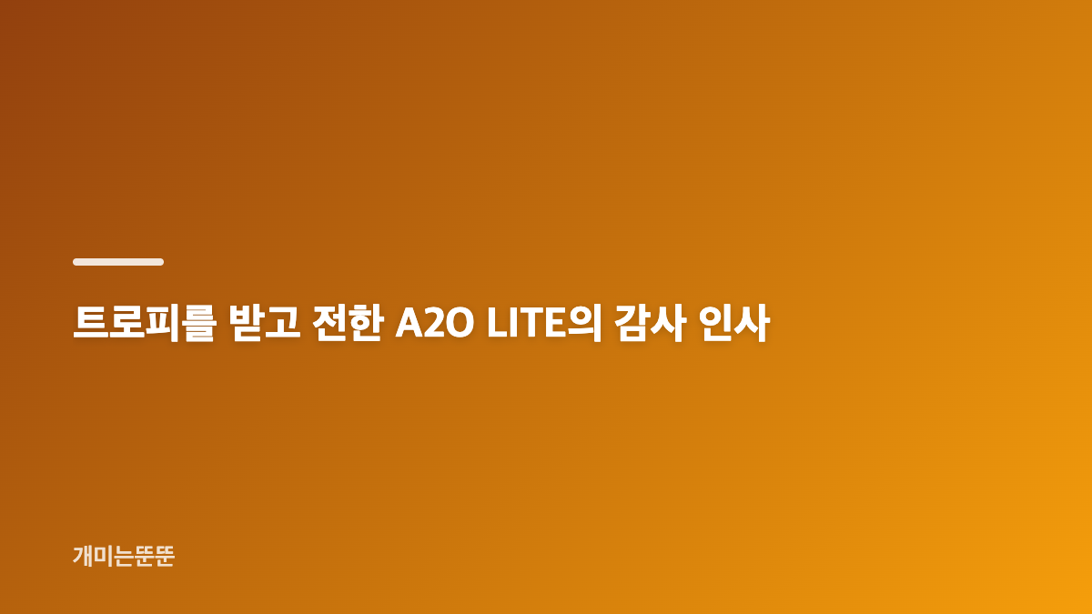 A2O LITE NEON 2관왕, 더쇼와 쇼챔피언 수상 흐름