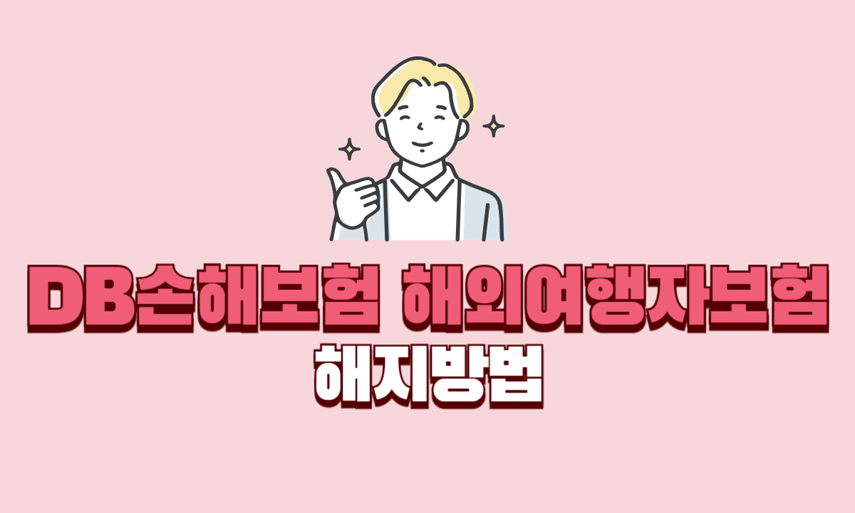 DB손해보험-해외여행자보험-해지방법