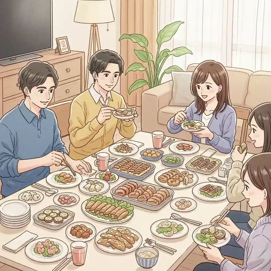 집들이 음식 테이블