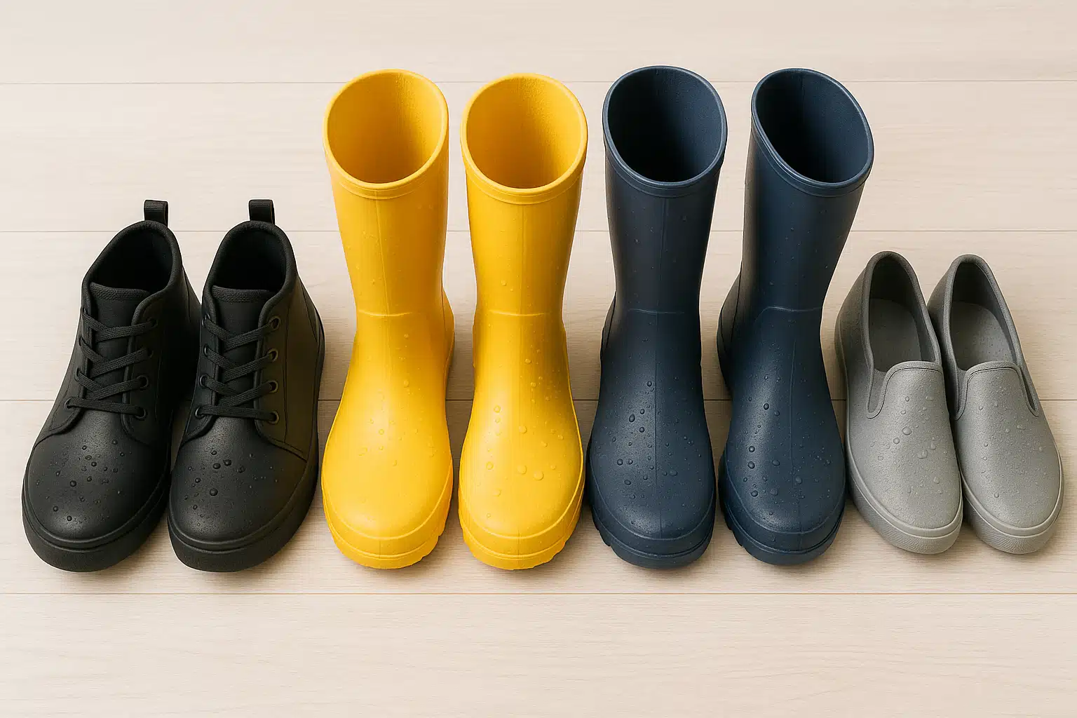 방수 신발, 레인부츠, 방수 슬립온 등 다양한 방수 신발