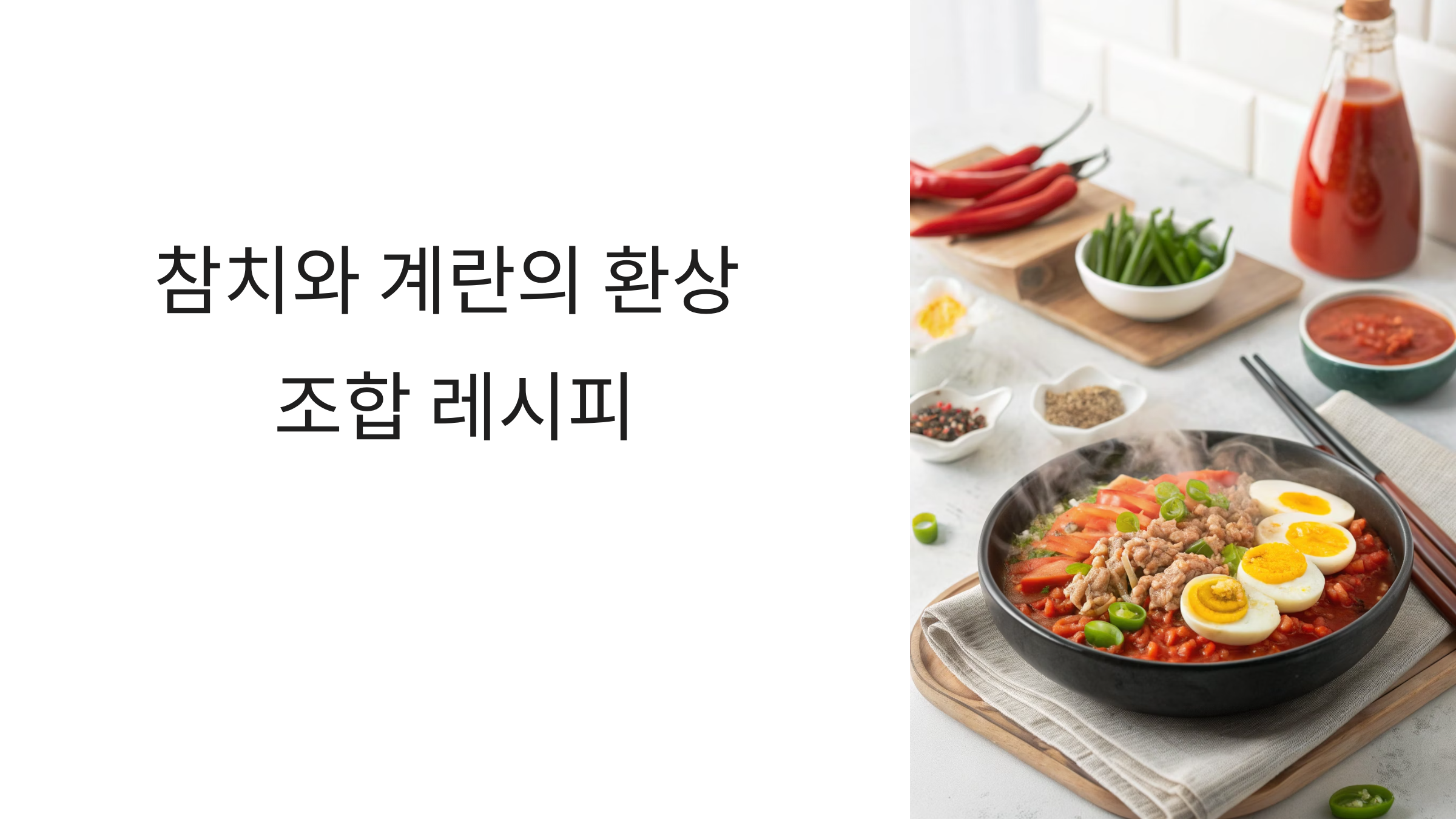참치와 계란의 환상 조합으로 완성하는 든든한 집밥 레시피