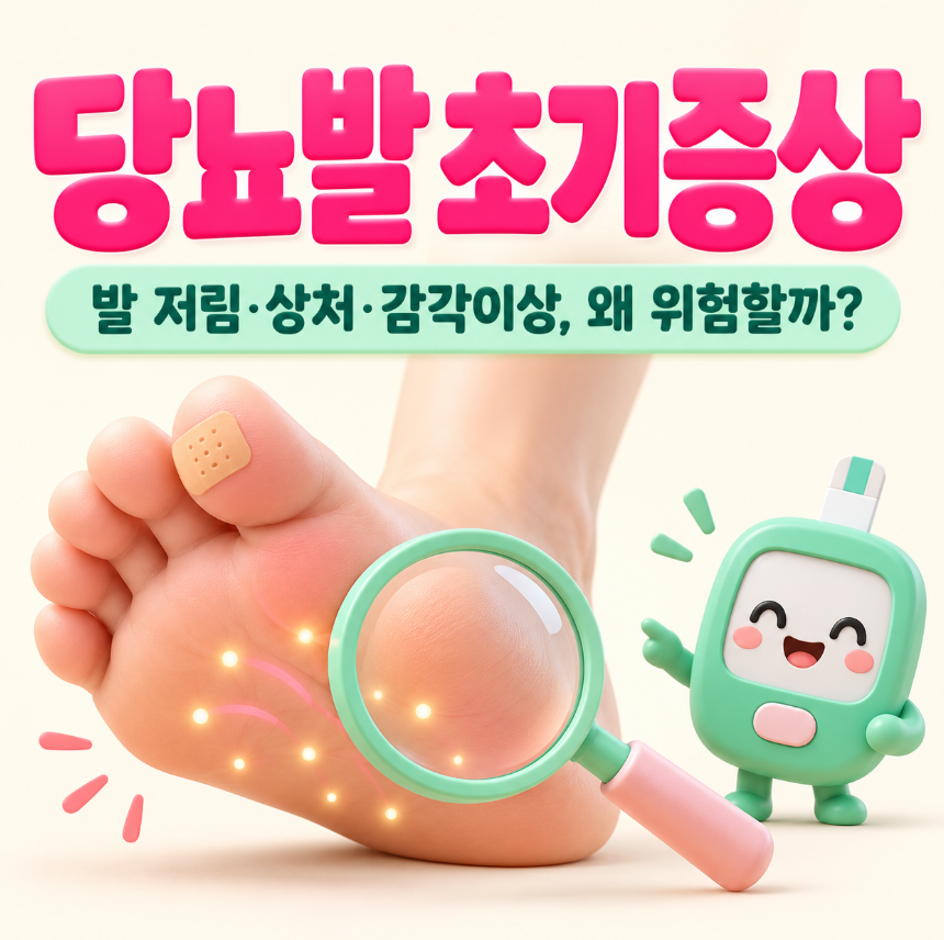 당뇨발 초기증상|발 저림·상처·감각이상 생기면 위험한 이유 총정리