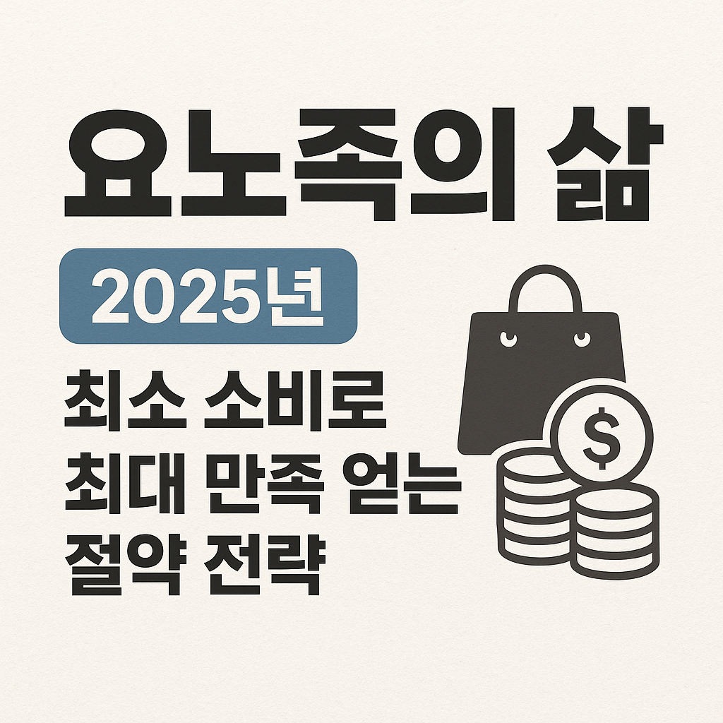 요노족의 삶|2025년 최소 소비로 최대 만족 얻는 절약 전략