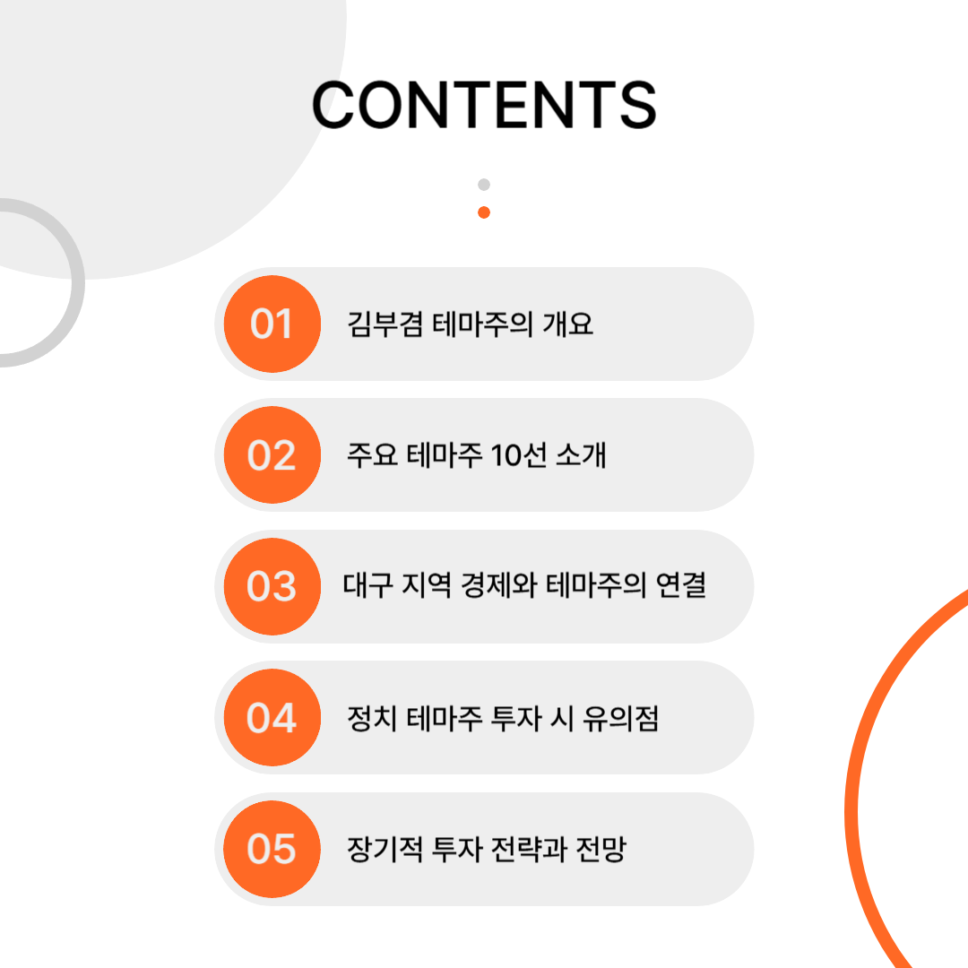 김부겸 테마주 TOP 10