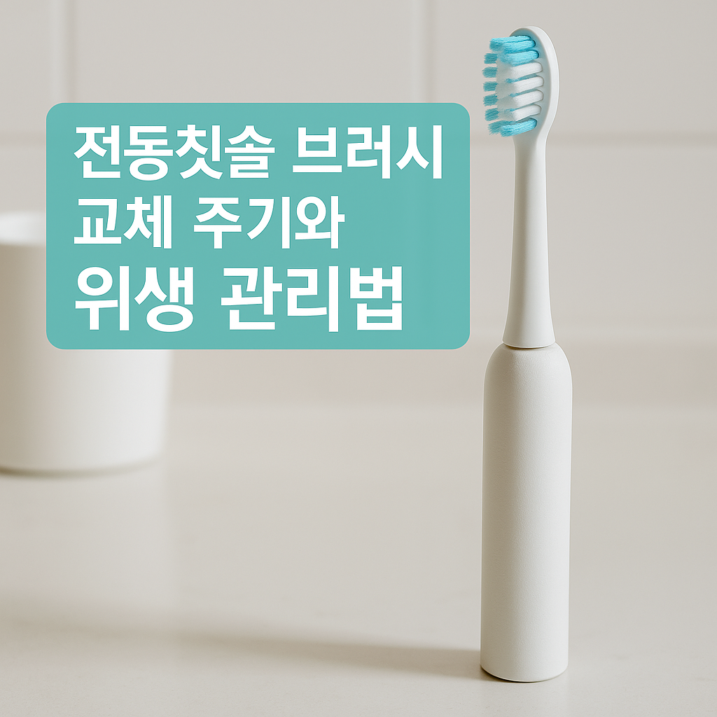 전동칫솔 브러시 교체 주기와 위생 관리법