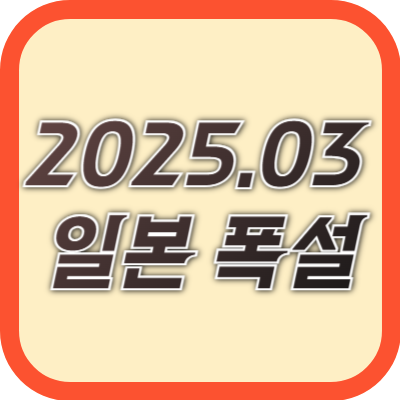 일본 폭설 2025.03.19