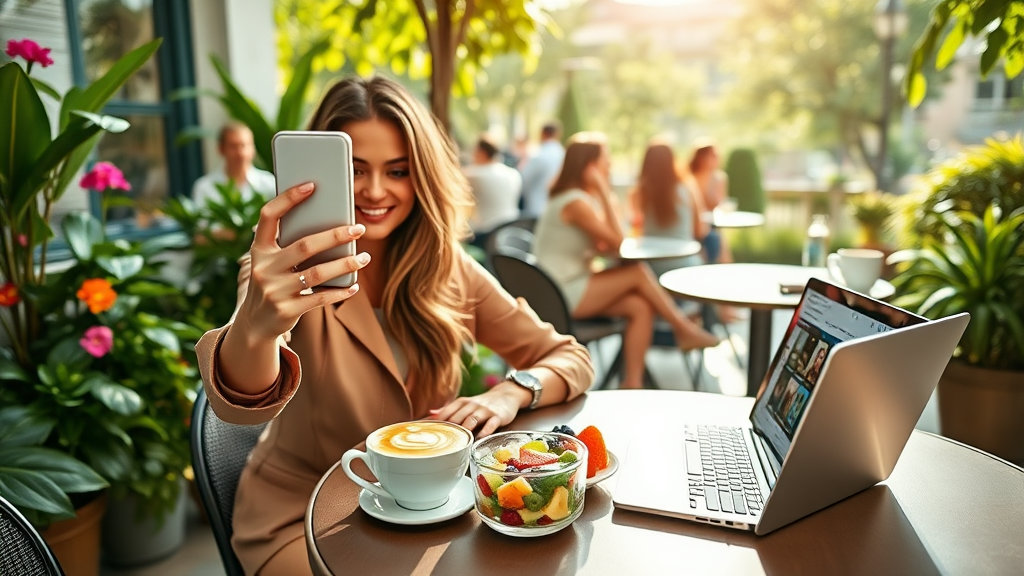 social media influencer lifestyle 관련 이미지