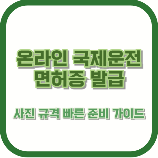 온라인 국제운전면허증 발급 사진 규격 빠른 준비 가이드
