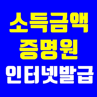 소득금액 증명원 발급