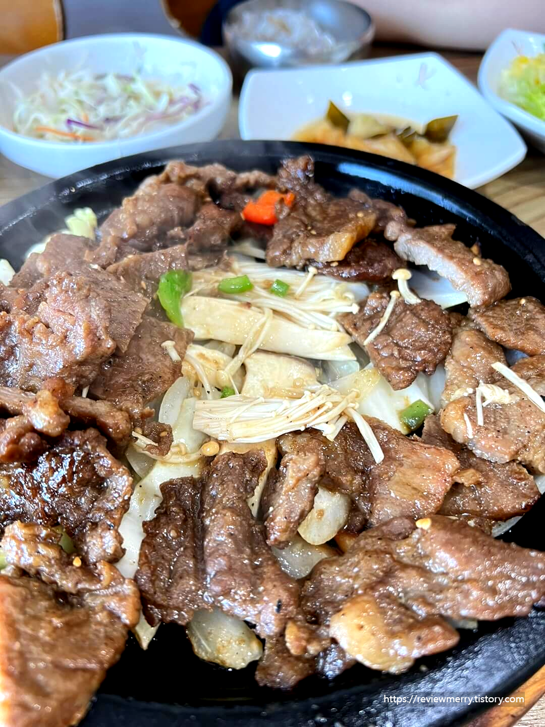 석갈비 버섯, 야채