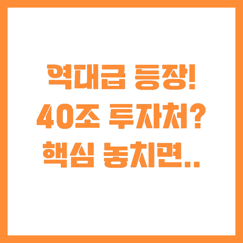 역대급 협력! 중기부 금감원 40조 ..