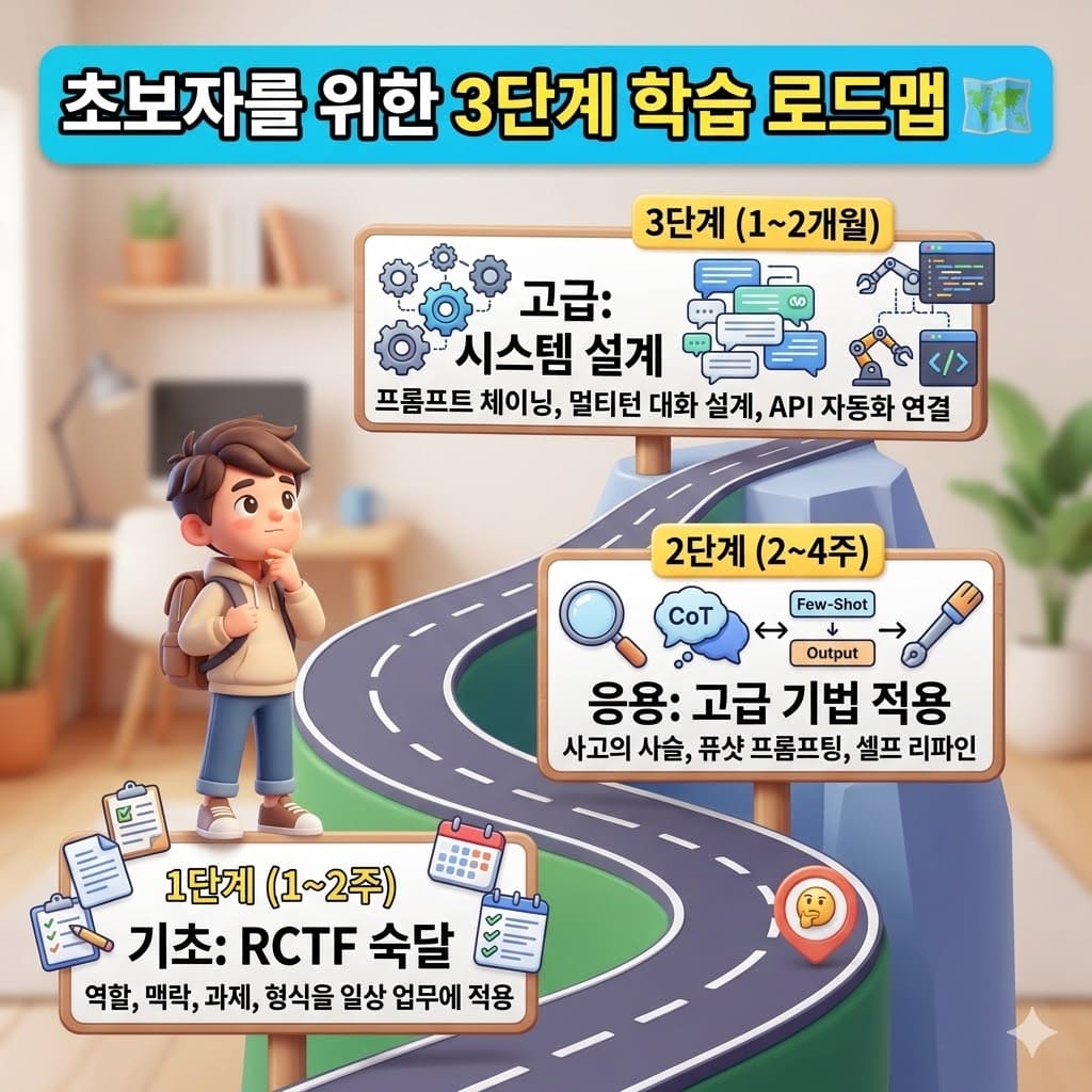 프롬프트 엔지니어링 초보자를 위한 3단계 학습 로드맵