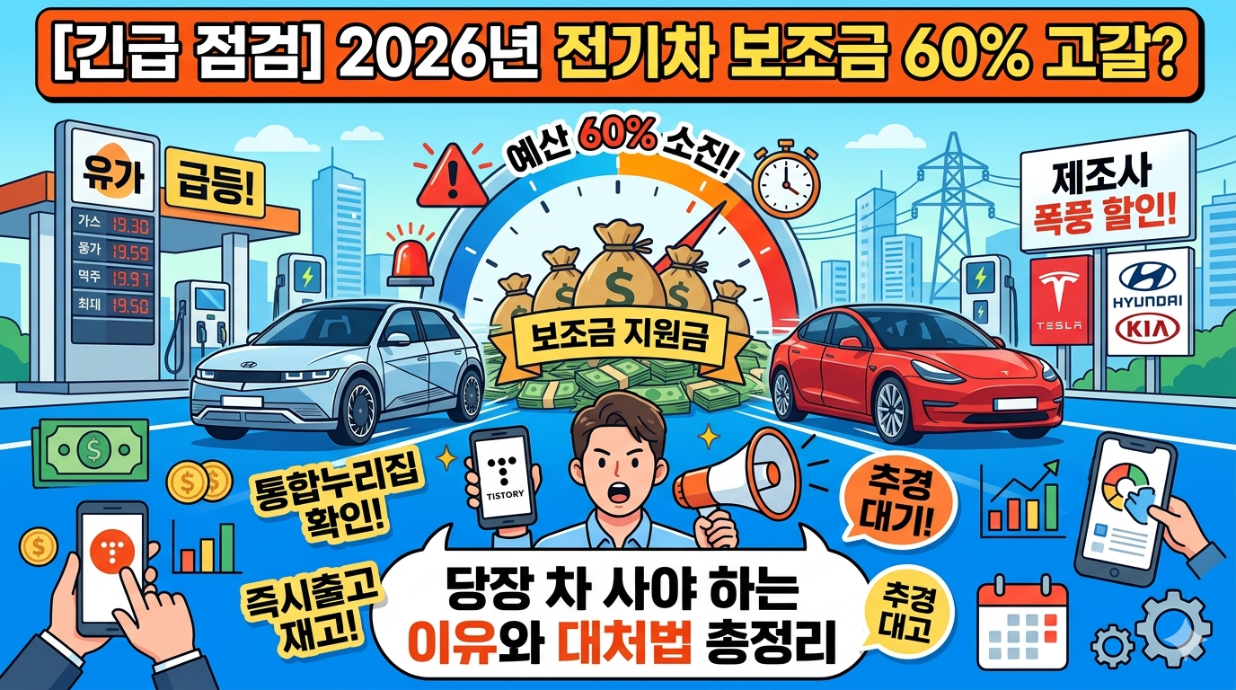 2026년 1분기 전기차 보조금 조기 고갈 사태 원인 분석 및 전기차 구매 혜택 총정리 가이드