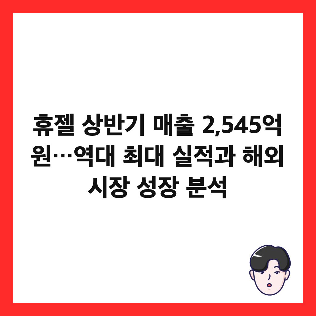 휴젤 상반기 매출 2,545억 원&hellip;역대 최대 실적과 해외 시장 성장 분석 썸네일