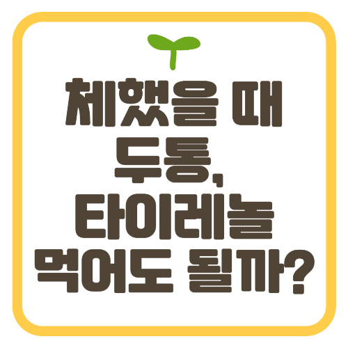 체했을 때 두통 타이레놀