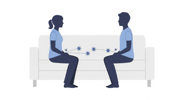 헤르페스 2형 증상 성 접촉으로 전파되는 개념 이미지